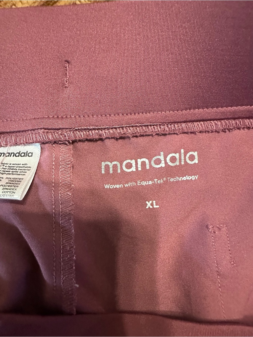 Mandala Scrubs Women's XL Mauve High Waist Jogger Pants Equa-Tek 9 Pocket - Picture 8 of 11